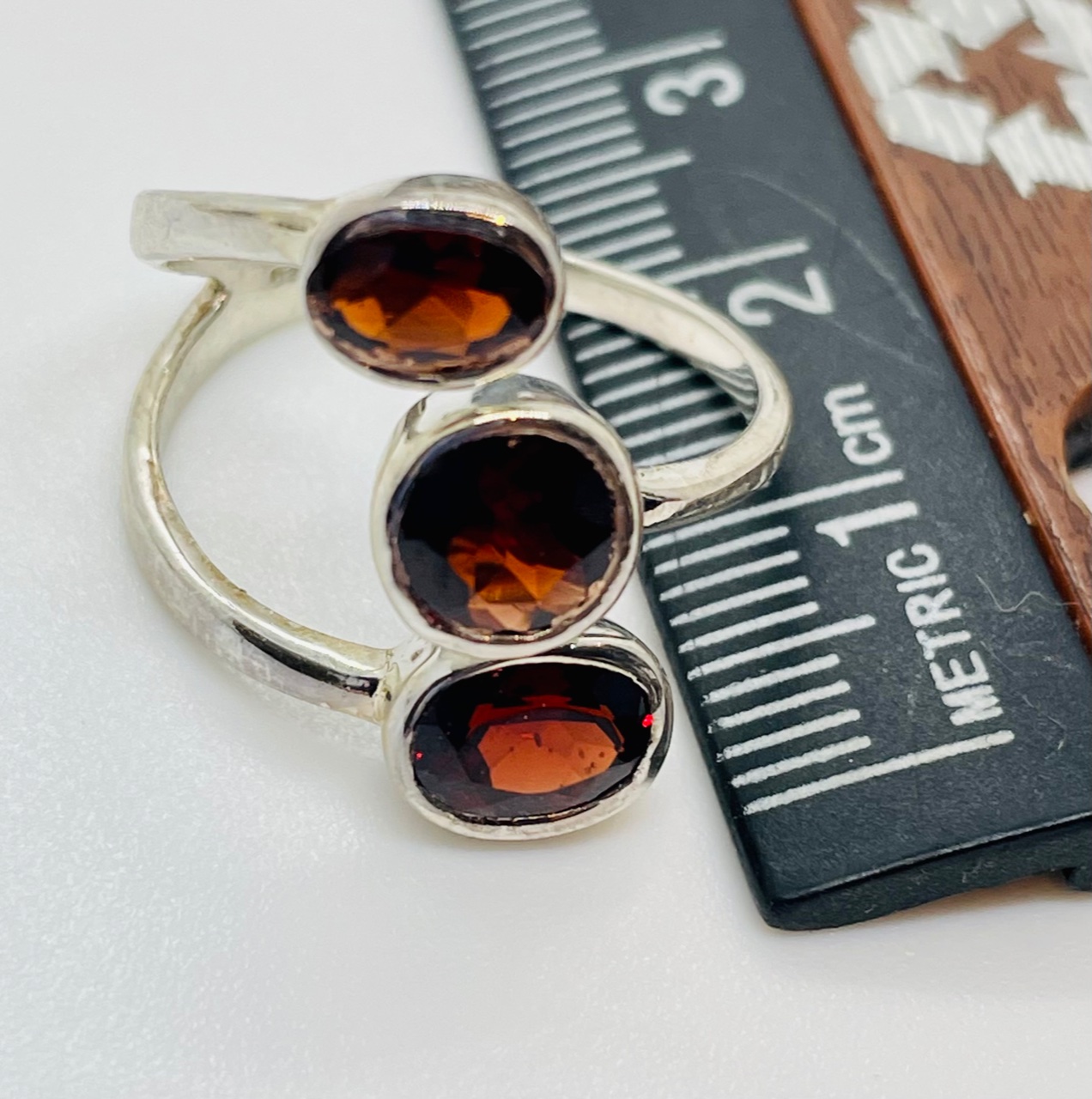 Garnet Ring 6.68 grams Size 7-9 (adjustable)
