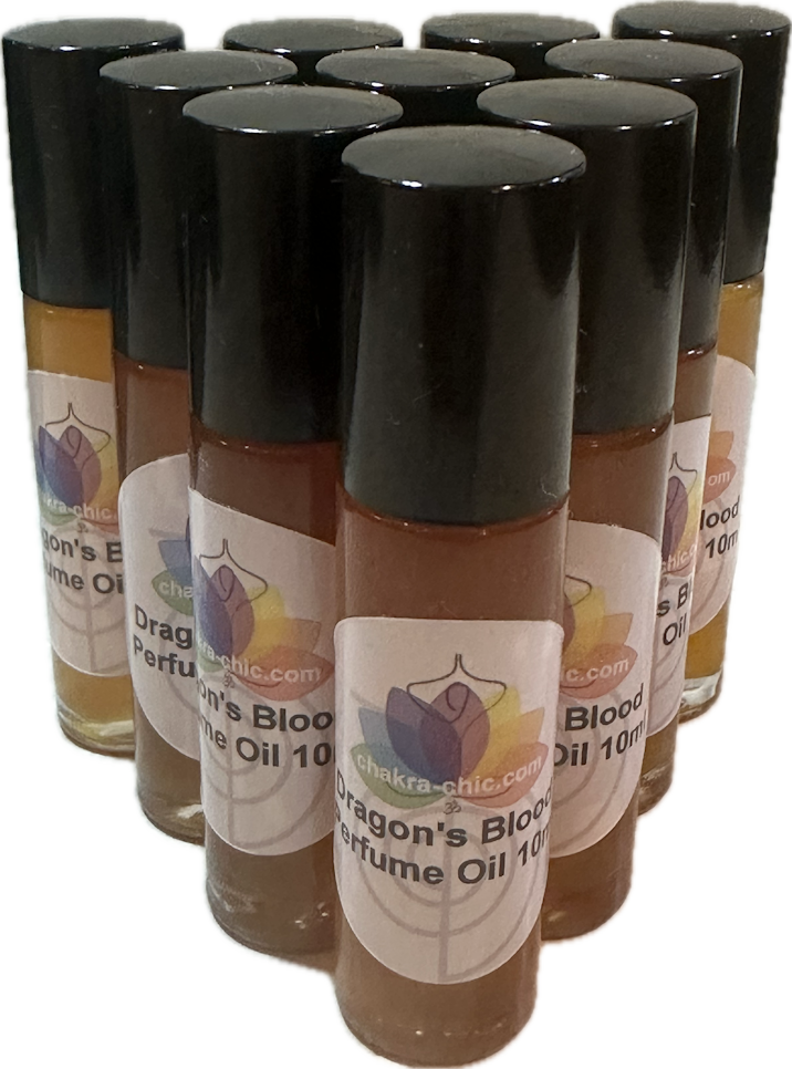 Dragon's Blood Perfume Oil w Smokey Quartz 10ml - Click Image to Close