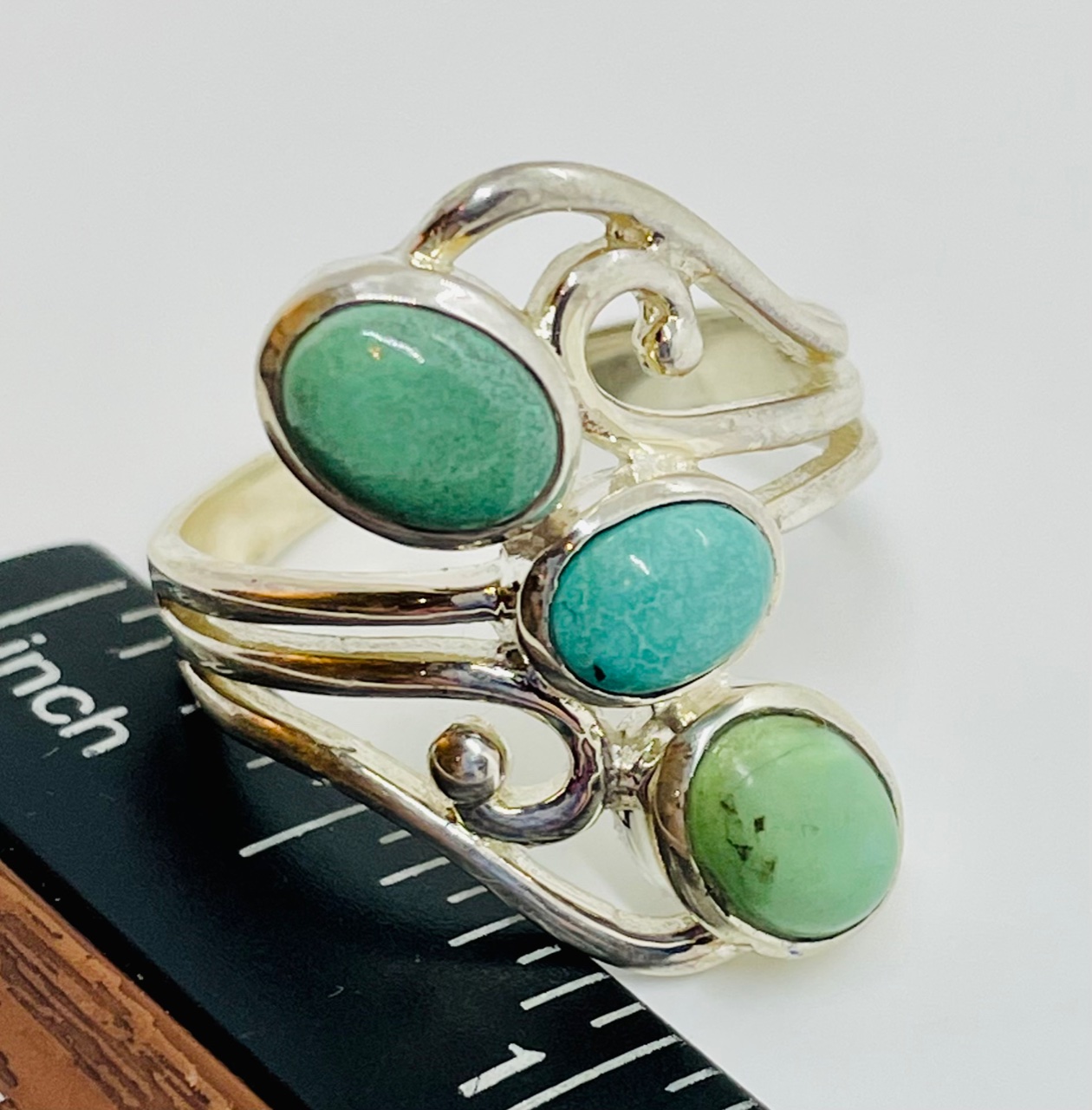 Turquoise Ring 6.52 grams Size 9 - Click Image to Close